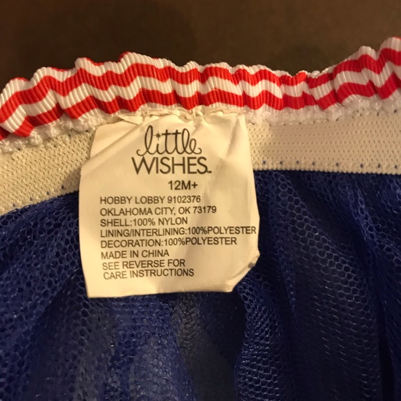 Girls Size 12M + Red, White, & Blue Tutu - Picture 6 of 6